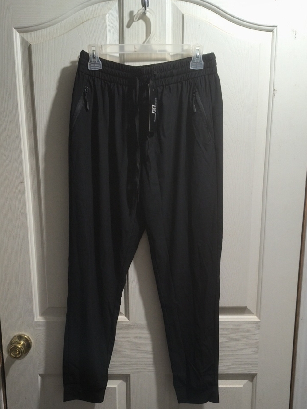 Men's Black Jogger Sweatpants with Elastic Waist